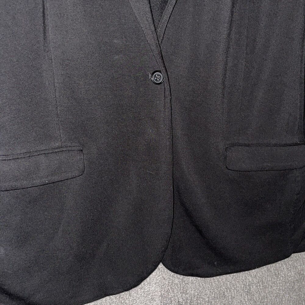 Philosophy Women XXL Black One Button Blazer Knit Quiet Luxury Professional Soft - Picture 6 of 9